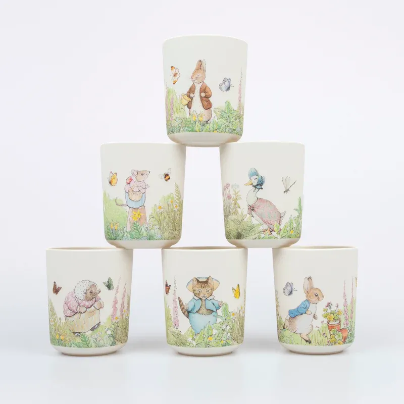 Meri Meri Peter Rabbit bicchieri melamina 6 pezzi 220 ml