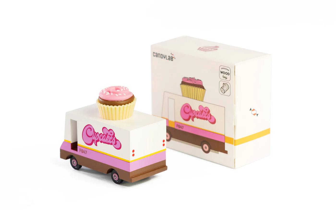 Candylab Candycar Cupcake Van macchinina legno