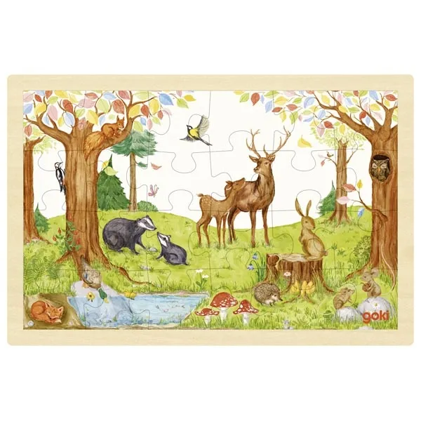 Goki Nella Radura puzzle legno 24 pezzi 3+ anni