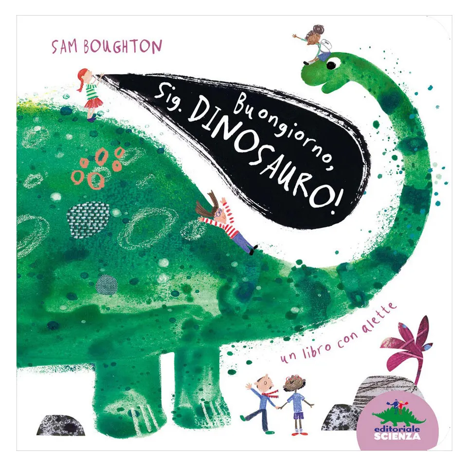 Editoriale Scienza Buongiorno Sig. Dinosauro libro alette 4 anni
