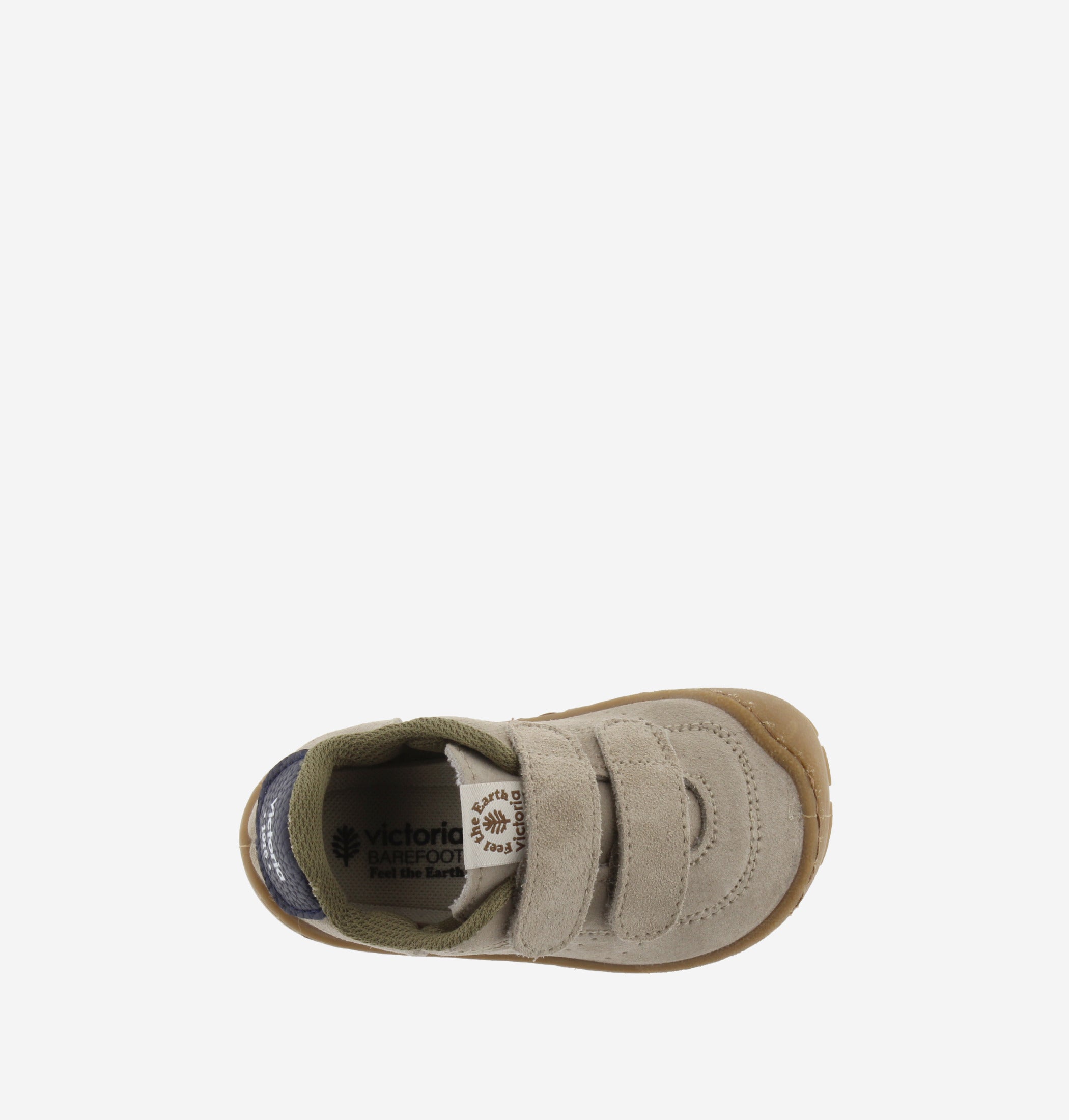 Victoria scarpa barefoot bimbo pelle taupe due strappi