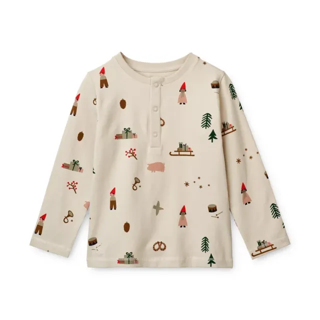 Liewood Holiday pigiama bimbo cotone bio natalizio
