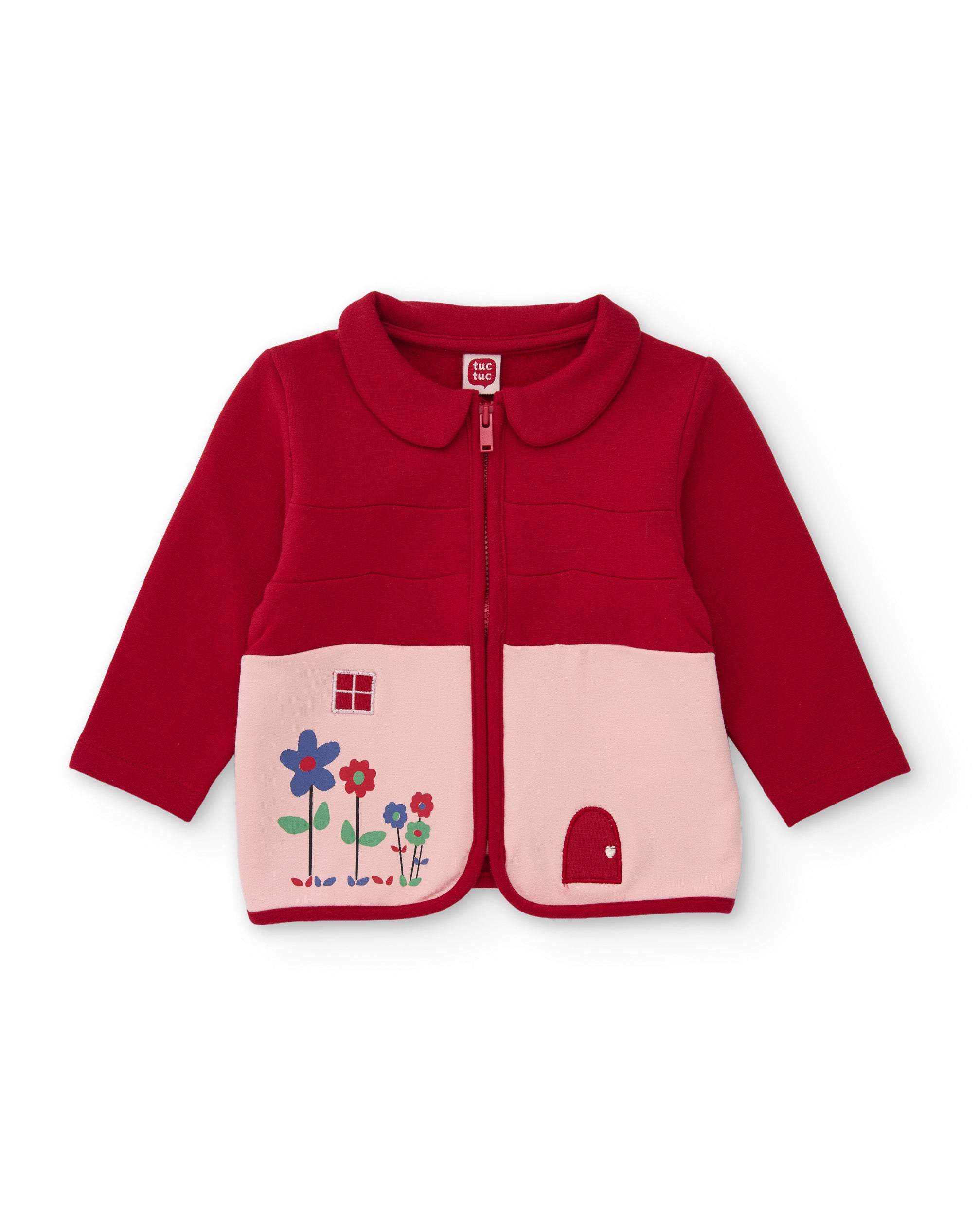Tuc Tuc Sweet Dog tuta neonata rossa 3 pezzi con zip