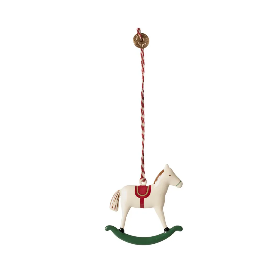 Maileg Cavallino a dondolo ornamento metallo H 5 cm