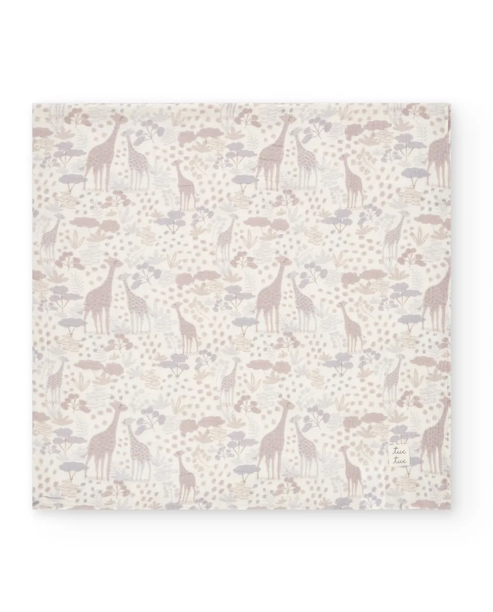 Tuc Tuc mussola neonato giraffa beige cotone 120x120