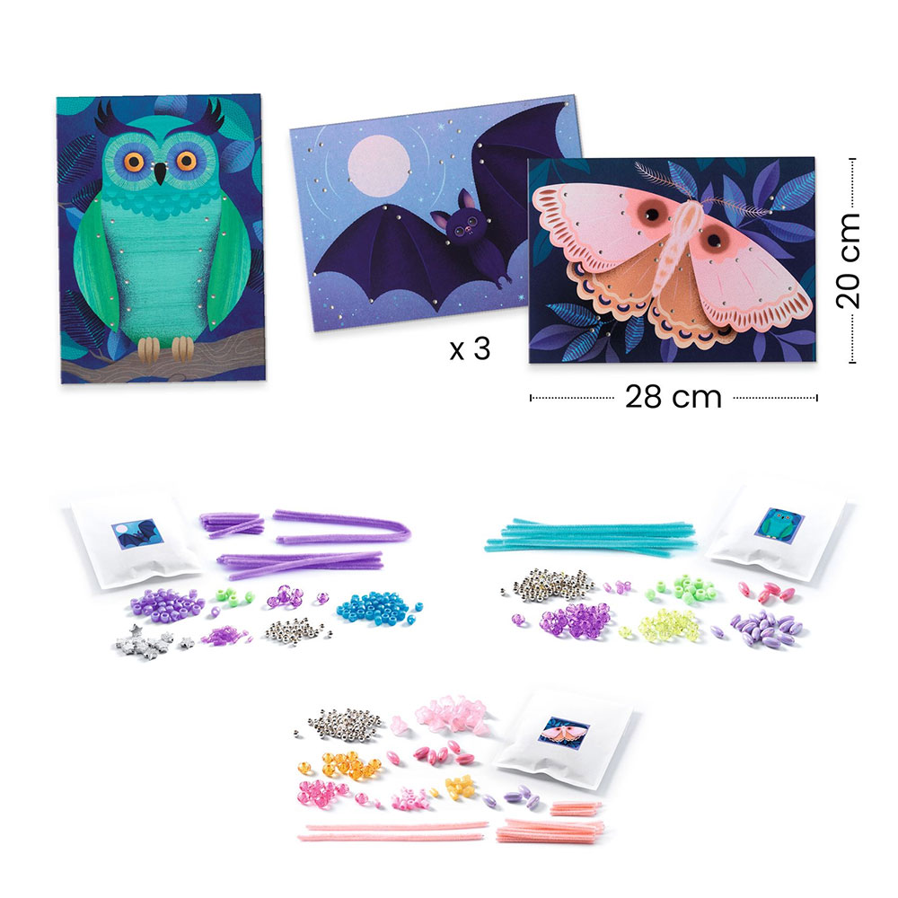 Djeco Enfilage Light Up the Night gioco infilo perline 5 anni
