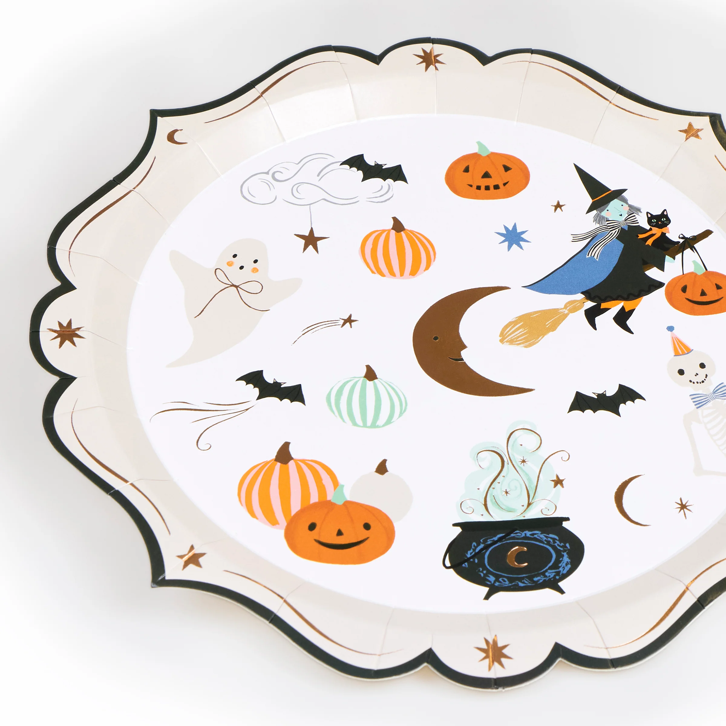 Meri Meri Halloween bordo ornato piatti carta 8 pezzi