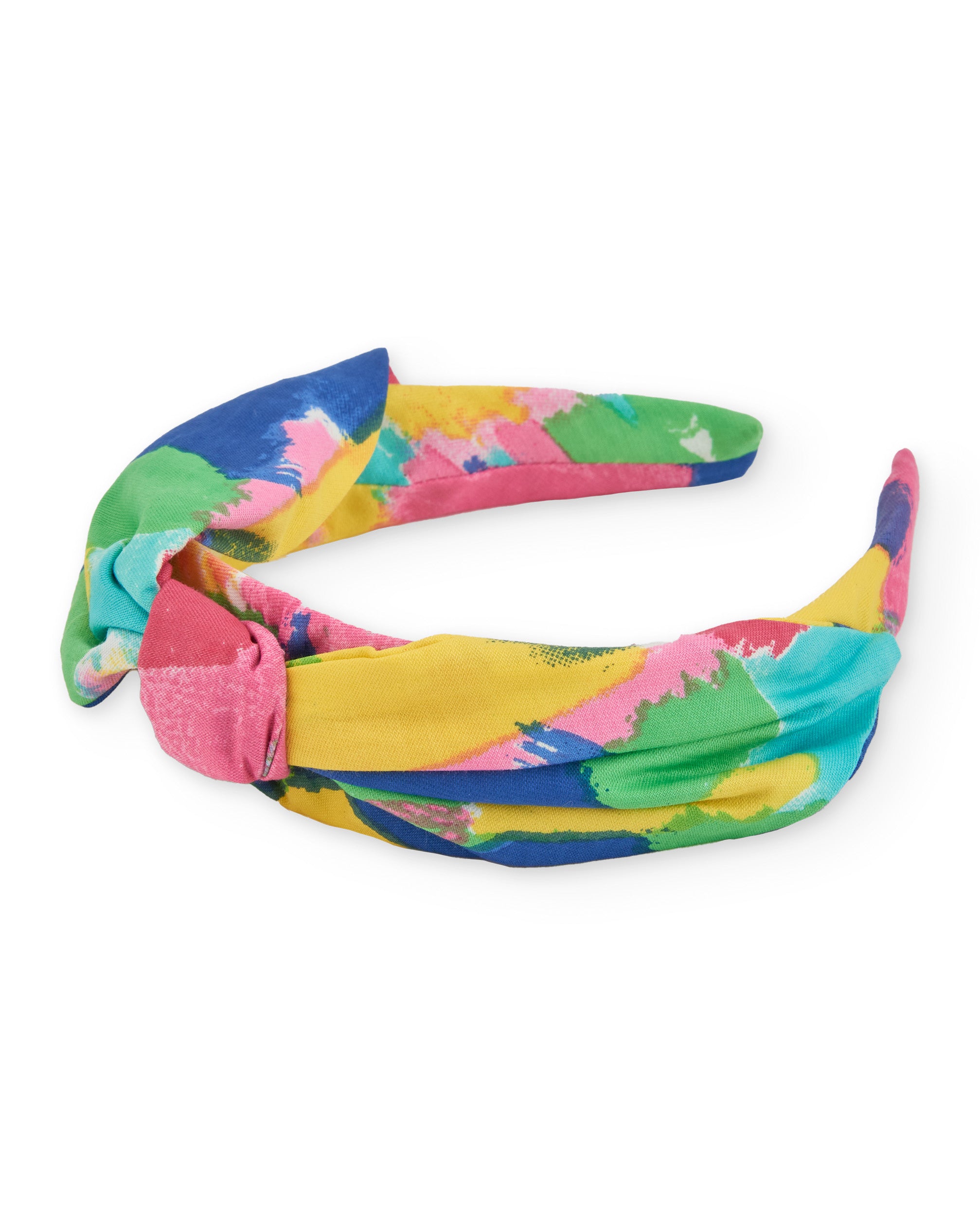 Tuc Tuc fascia capelli bambina fantasia verde con nodo