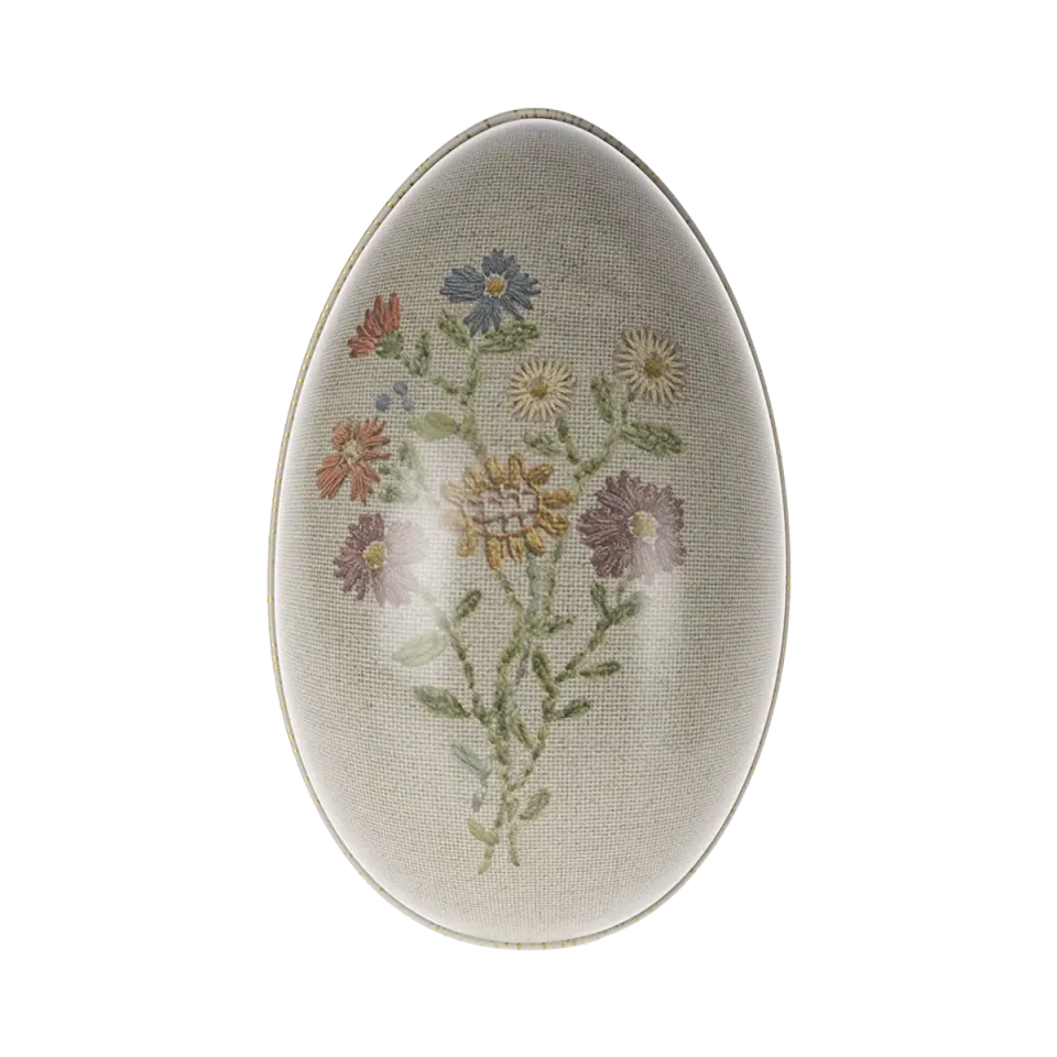 Maileg Uovo di Pasqua in Metallo Fiori 11 cm