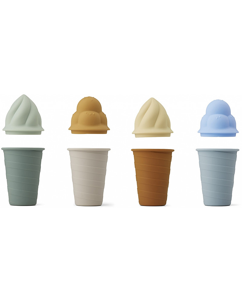 Liewood set 4 gelati silicone gioco sensoriale lavabile