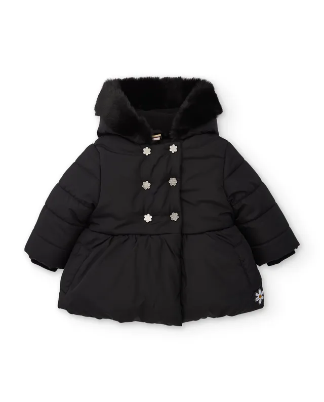 Tuc Tuc Romantic City piumino bimba nero con cappuccio