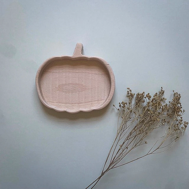 Little Coach House Zucca Vassoio Legno Faggio 18 cm