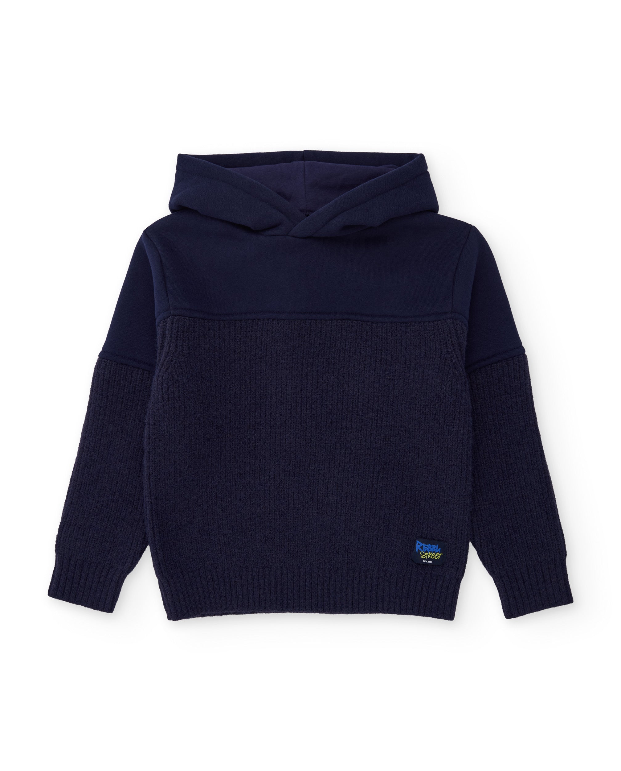 Tuc tuc felpa bambino blu navy con cappuccio