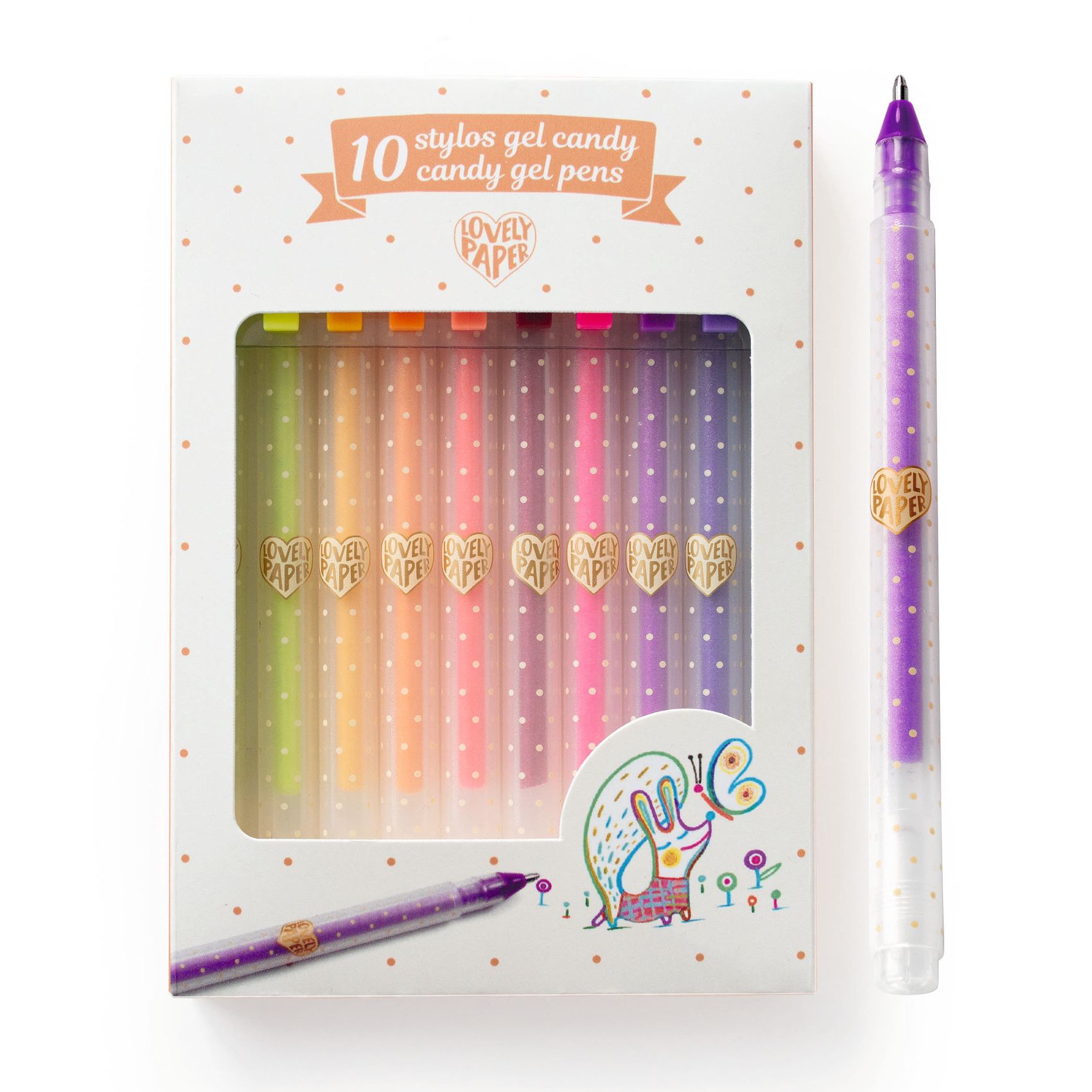 Djeco Penne Gel colori pastello set 10 pezzi 14 cm