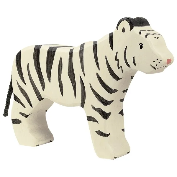 Holztiger tigre bianca grande figura legno