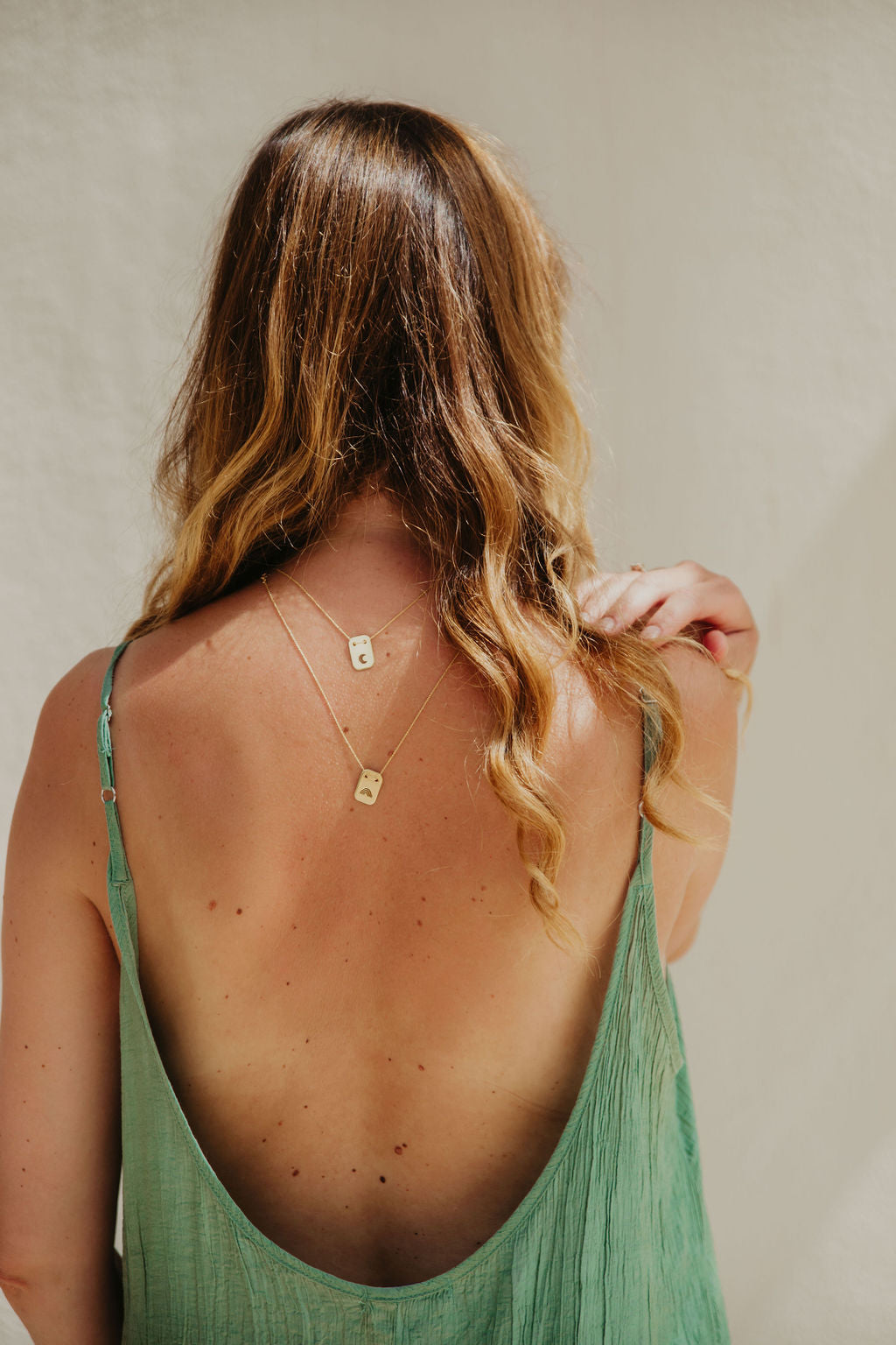 Ella and Rapha MOON collana luna argento placcato oro