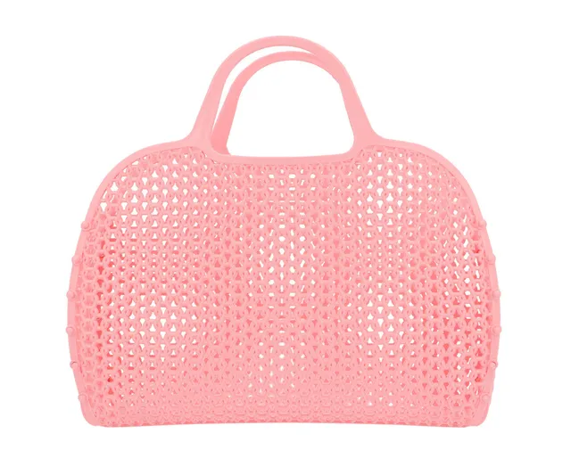Monnëka borsa mare bimba rosa traforata 25x30 cm