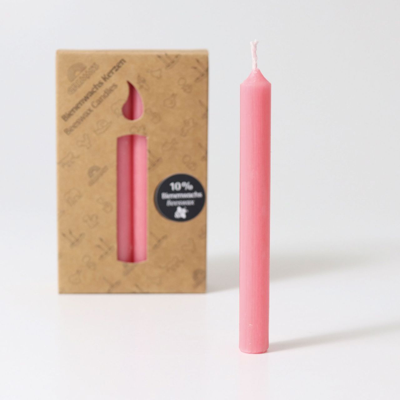 Grimm's Set 12 Candele Old Rose in Cera d'Api