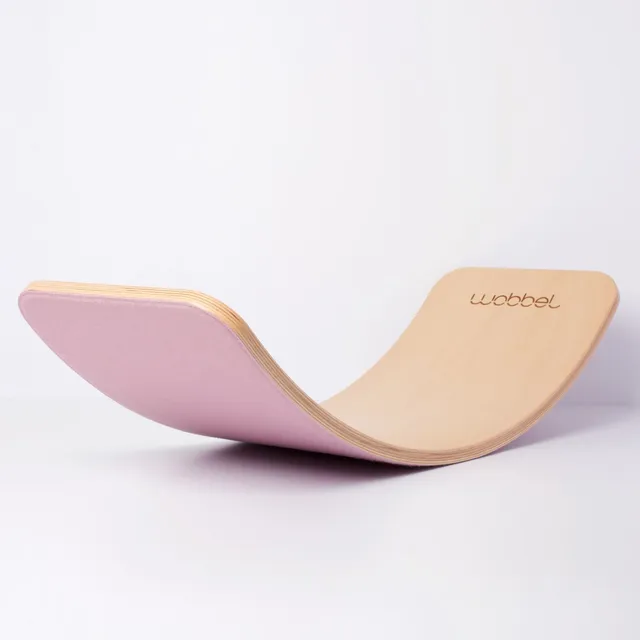 Wobbel Pro Balance Board Legno Feltro Rosa 90 cm 200 kg