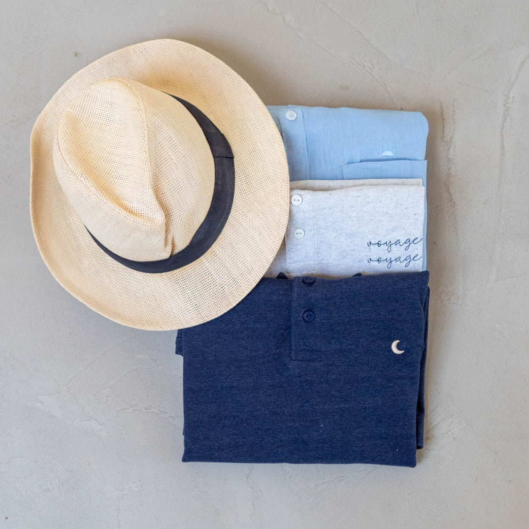 Ella and Rapha Voyage Voyage polo grigio chiaro cotone