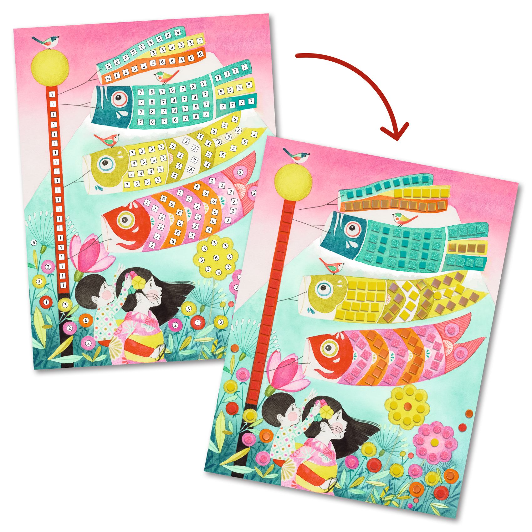 Djeco Kyoto mosaico collage glitter dai 6 anni