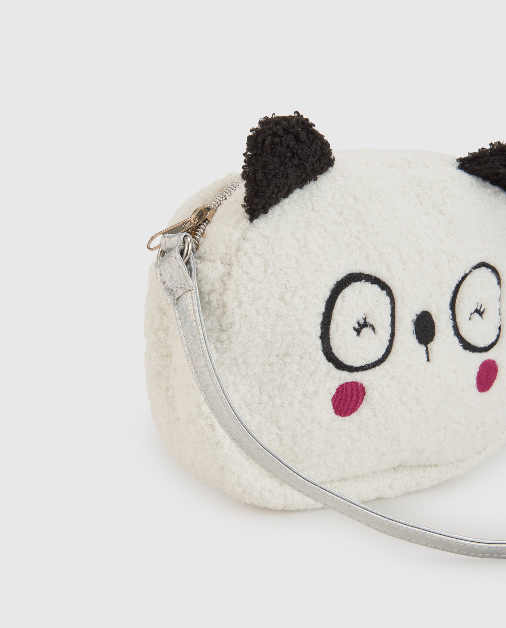 Tuc Tuc borsa bambina panda bianco pelouche tracolla