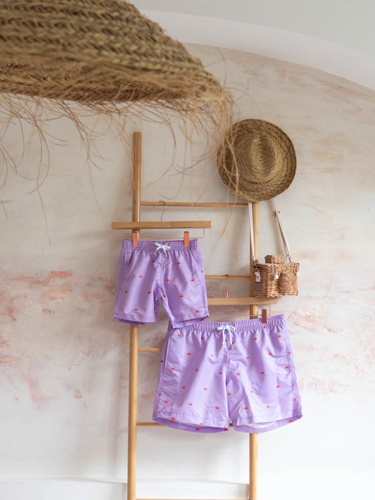 Ella and Rapha Sunny costume mare bimbo lila riciclato UPF 50+