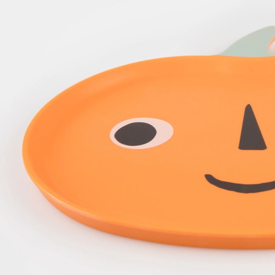 Meri Meri Jack O'Lantern piatto melamina zucca Halloween