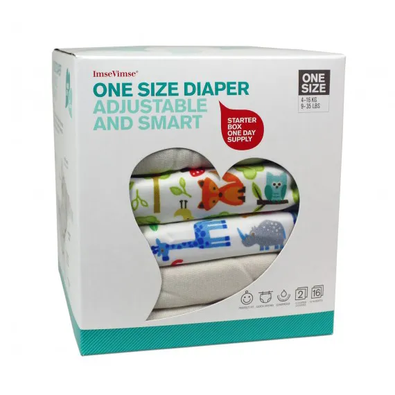 ImseVimse Starter Box pannolini lavabili one size 4-16 kg