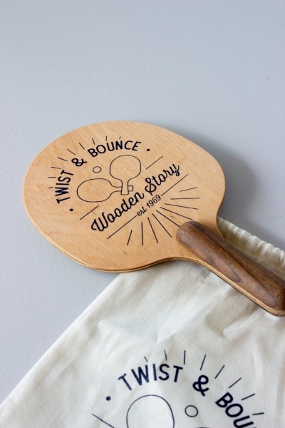Wooden Story racchetta ping pong in legno con pallina