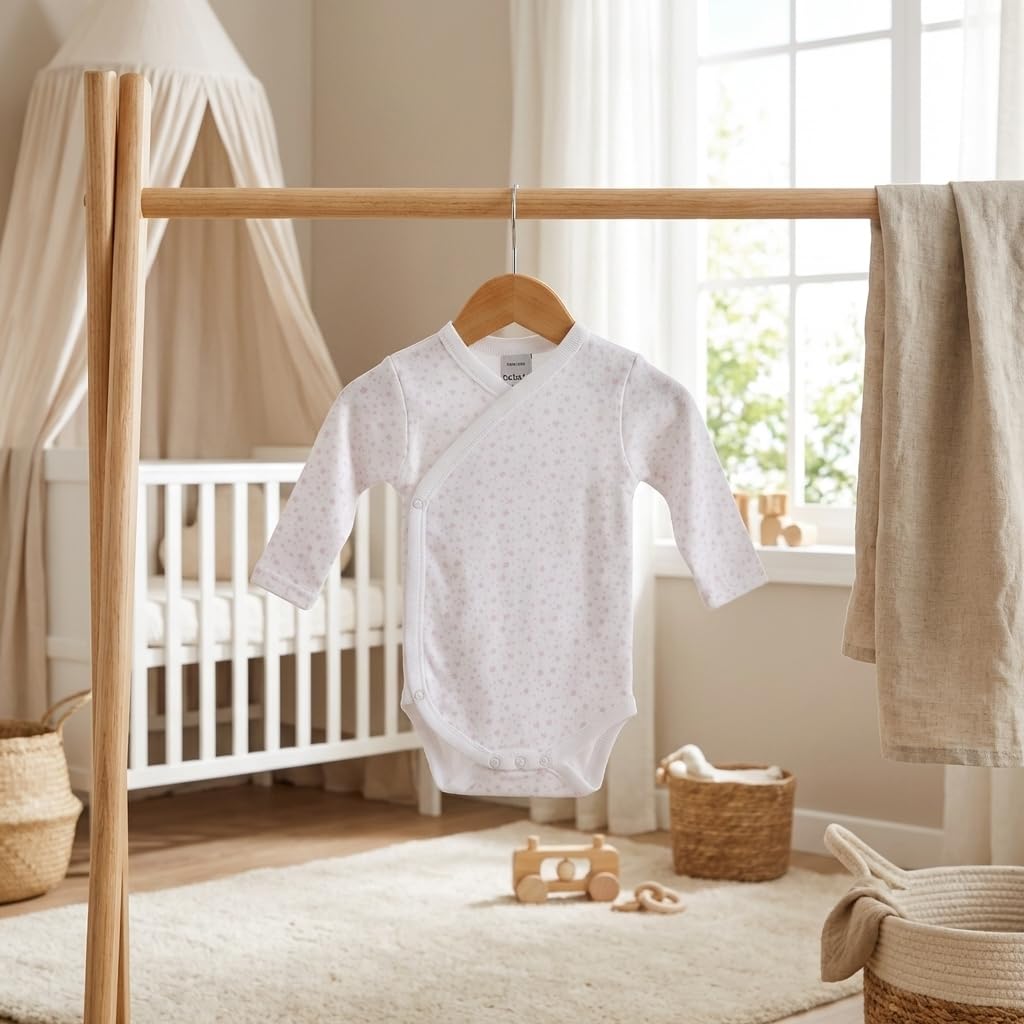 Babidu Body Stelle Maniche Lunghe Cotone Neonato Blu Cielo