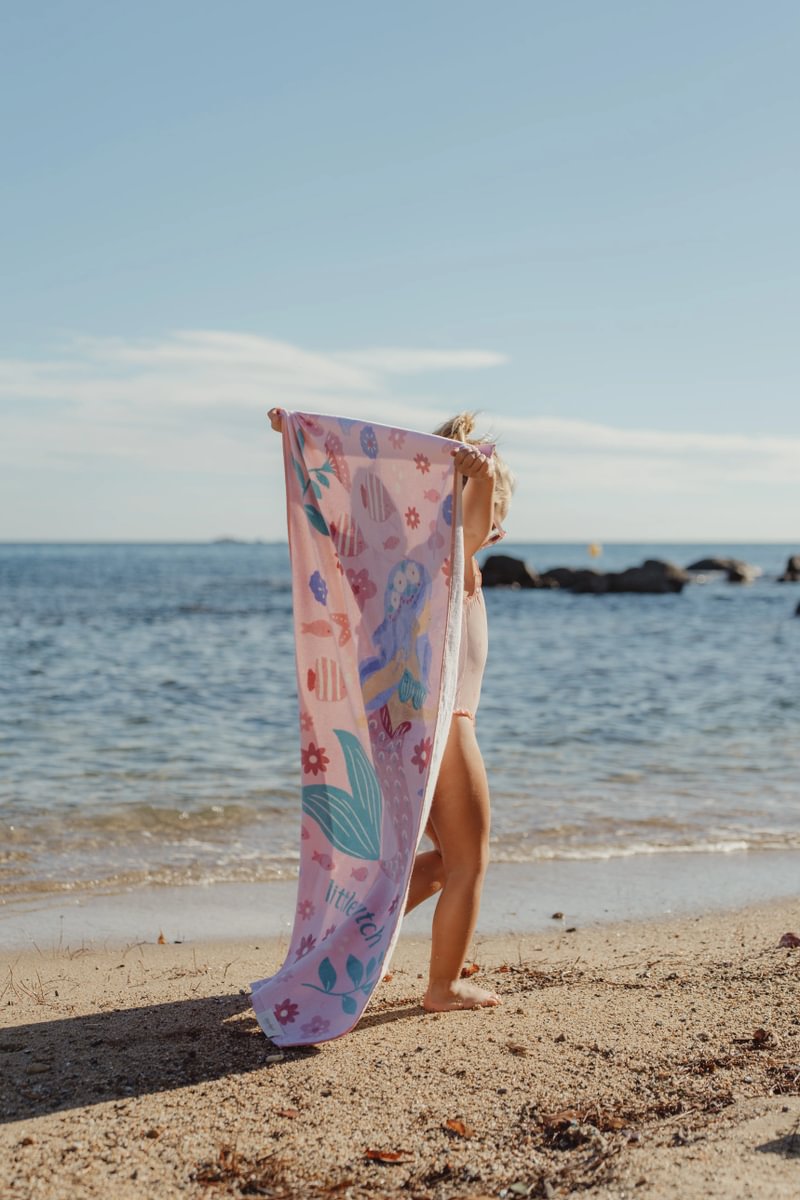 Little Dutch Sirena telo mare bimba rosa 60x120 cm