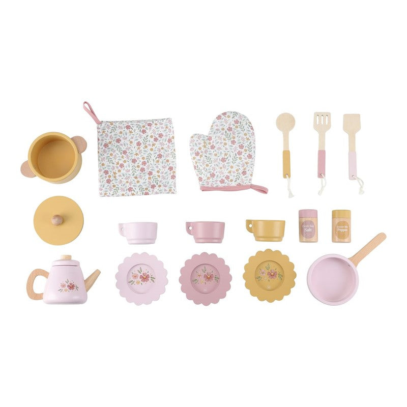 Little Dutch Cucina Rosa in Legno Giocattolo con Accessori