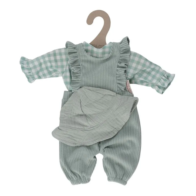 Little Dutch Vestito Bambola Quadri Verdi con Cappello