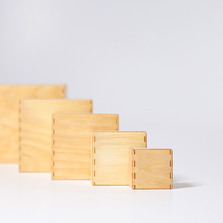 Grimm's Boxes Natural cubi impilabili 5 pezzi legno