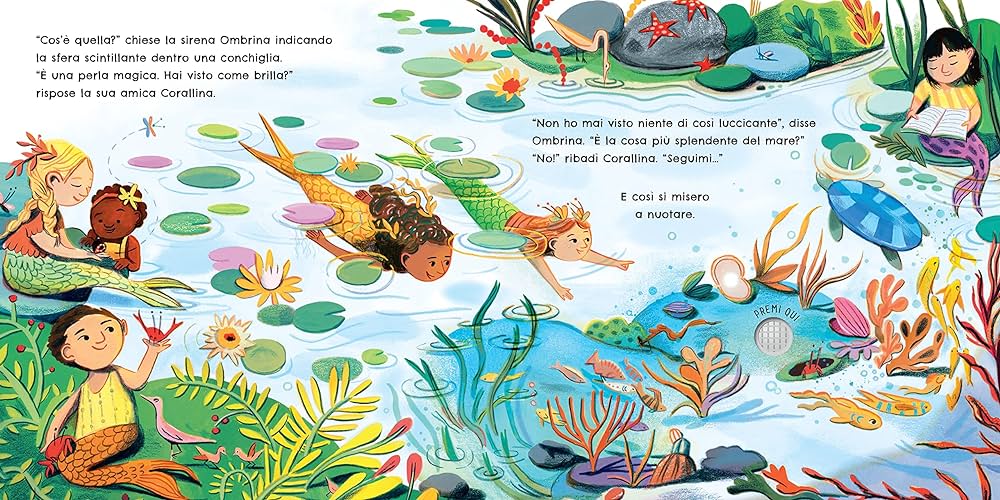 Usborne La Sirena Ombrina libro sonoro con lucine cartonato