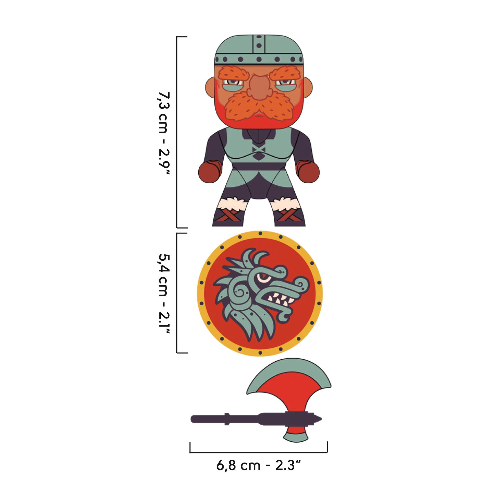 Djeco Arty Toys Grognak figura in vinile barbaro articolata