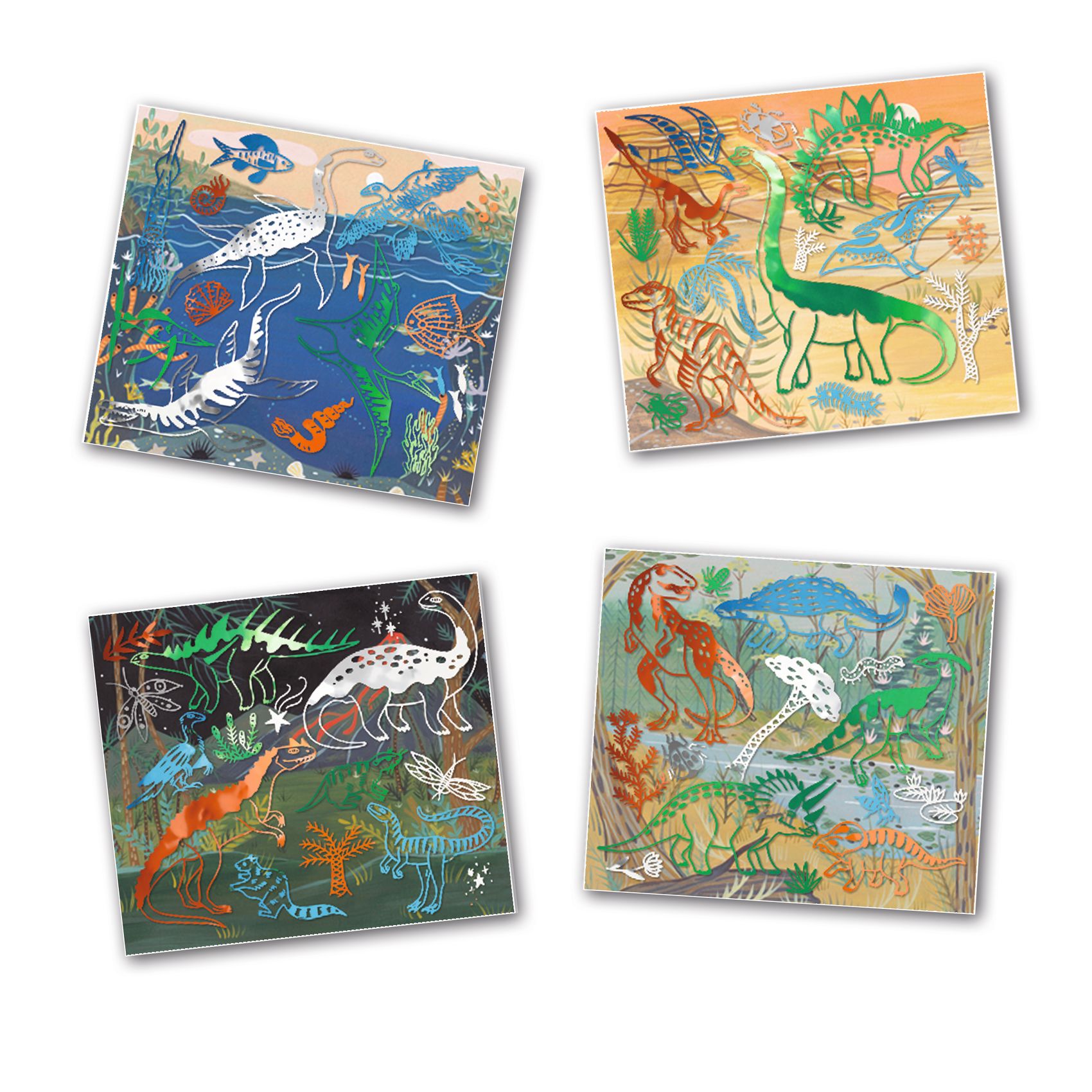 Djeco Artistic Patch Dinosaurus set artistico 12 quadretti