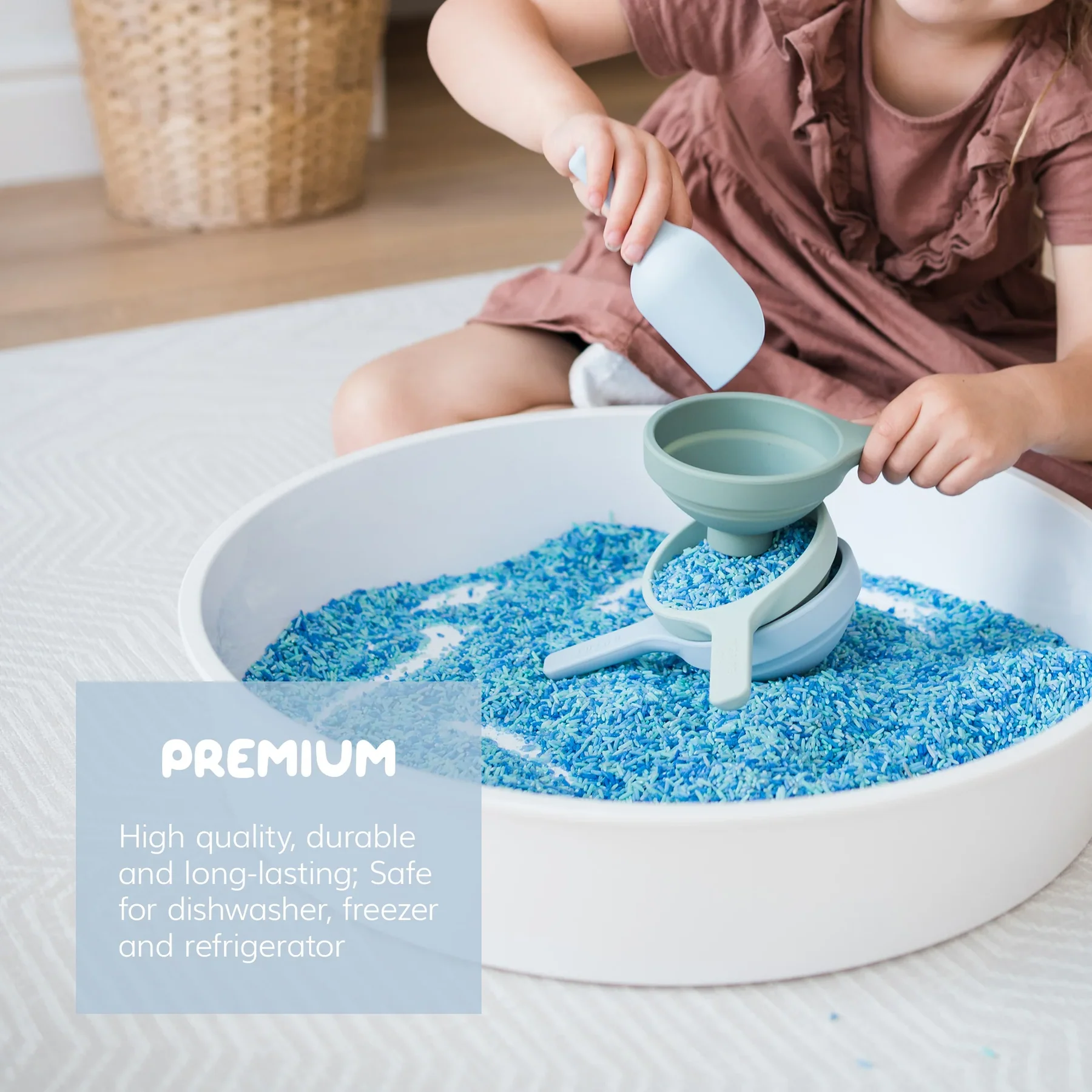 Inspire My Play set travasi yellow silicone 12 pezzi con guida