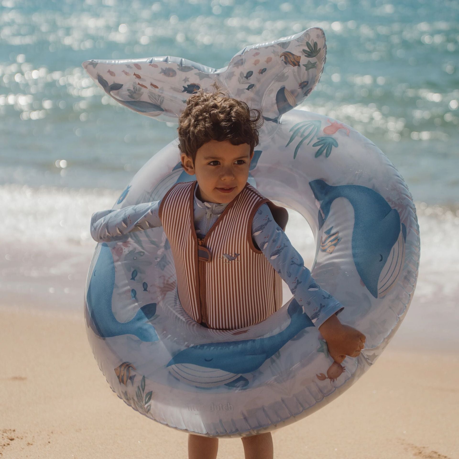 Little Dutch costume intero balene blu UPF 40+