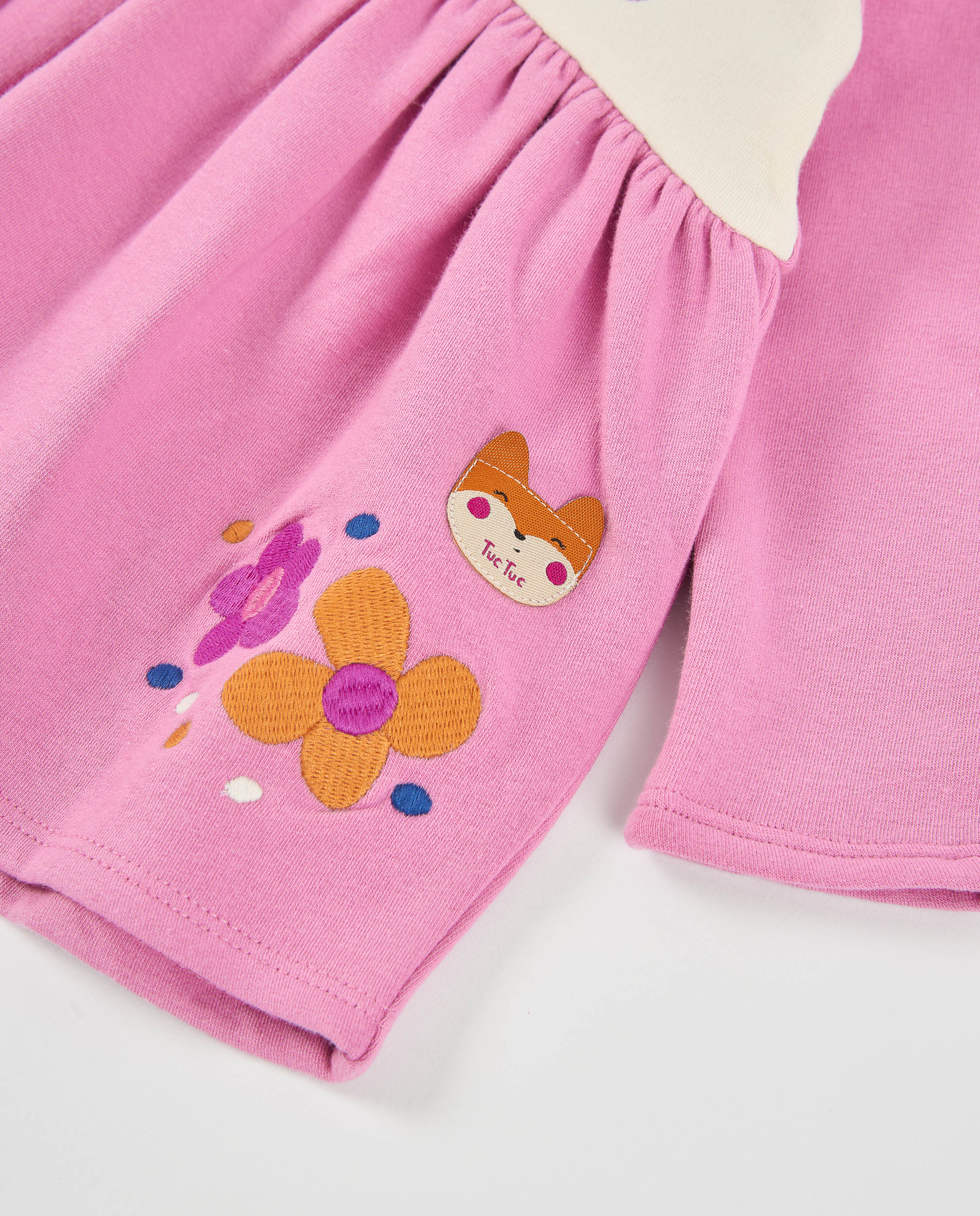 Tuc Tuc vestito neonata pile rosa animali