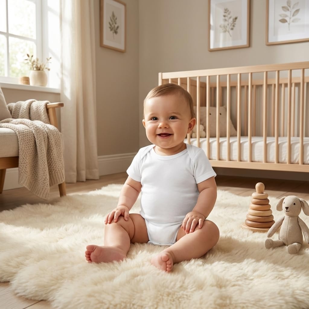 Babidu Bambù body neonato bianco 9 mesi maniche corte