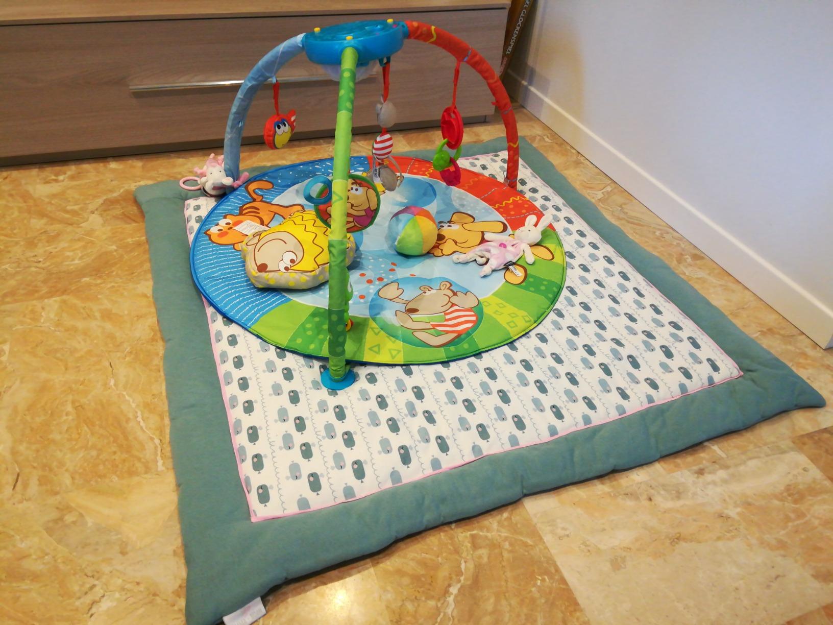 emma & noah Coperta Gattonare 120x120 Fiore Salvia Imbottita