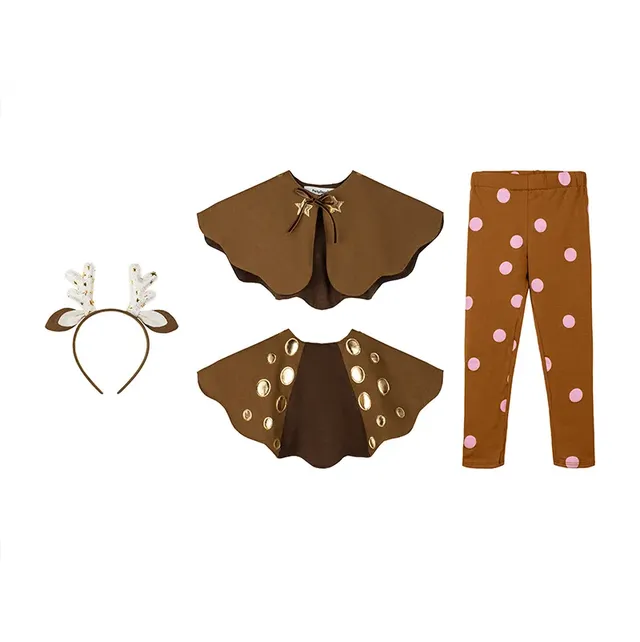 PartyDeco Cerbiatto costume 3 pezzi 3-5 anni