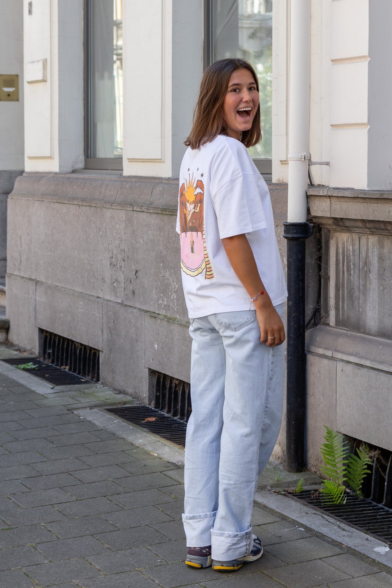 Ella and Rapha Follow the Sun t-shirt donna bianca