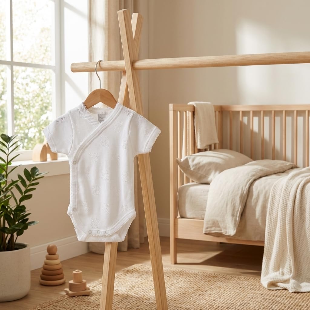 Babidu body incrociato prematuro bianco cotone orsetti