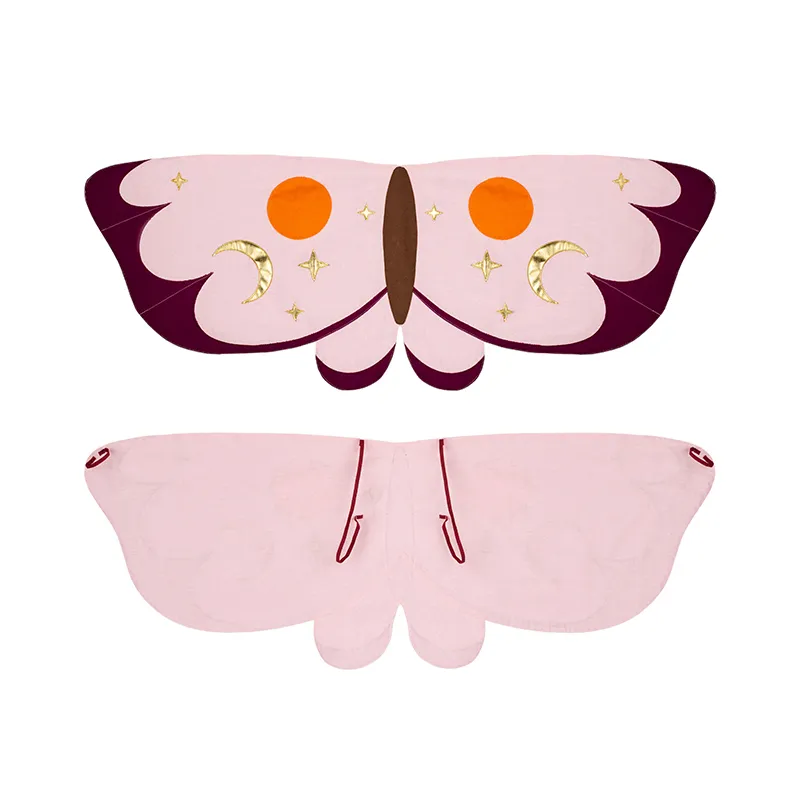 PartyDeco ali di farfalla costume bambina con dorato