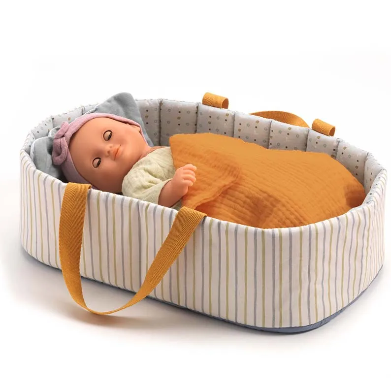 Djeco Pomea Cesta Porta Bambola 34 cm cotone
