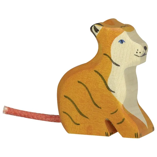 Holztiger Tigre Piccola figura legno dipinta a mano