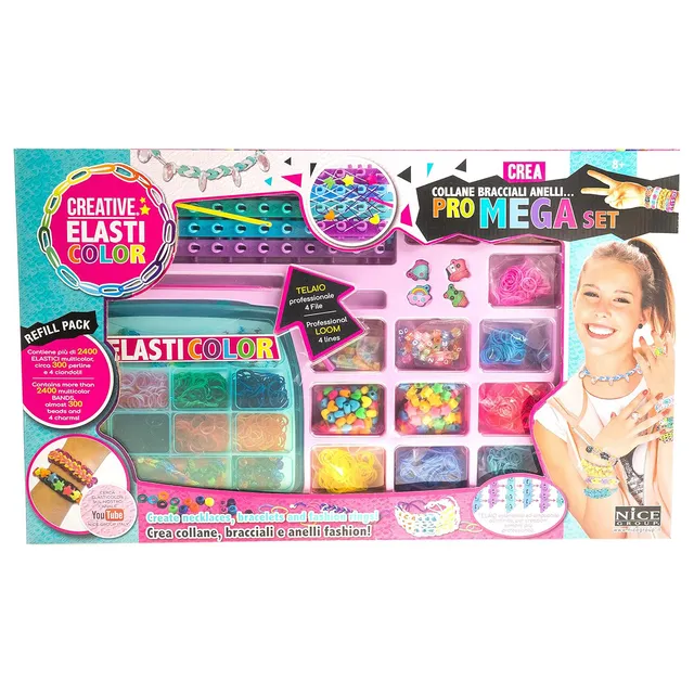 ElastiColor Mega Creative Set Crea bracciali kit elastici 2300 pezzi